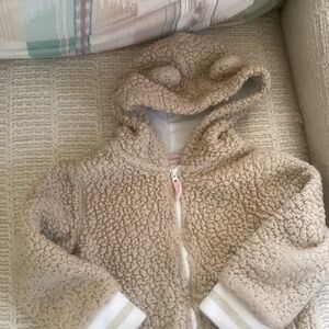 EUC Cat & Jack Sherpa Bear Jacket Girls  - 4T